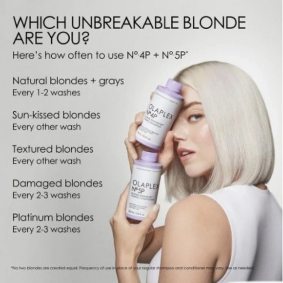 Olaplex No4 & No5 Blond Enhancer Toning Shampoo/Conditioner 1L set - Picture 7 of 11